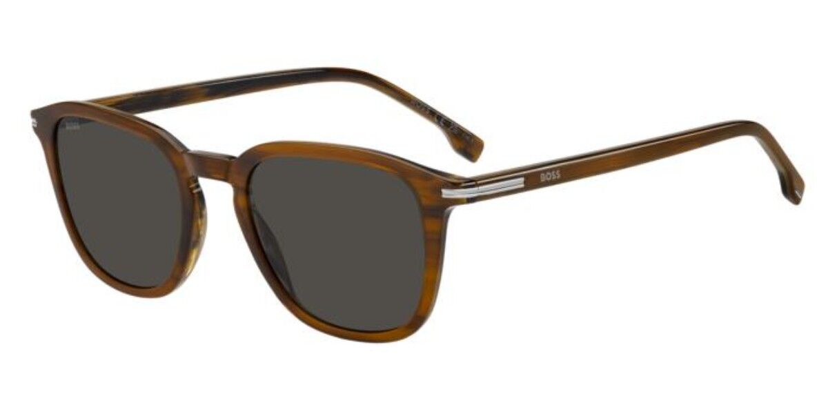 BOSS 1845/S EX4/IR, Brown frame, Solid Dark Grey lenses