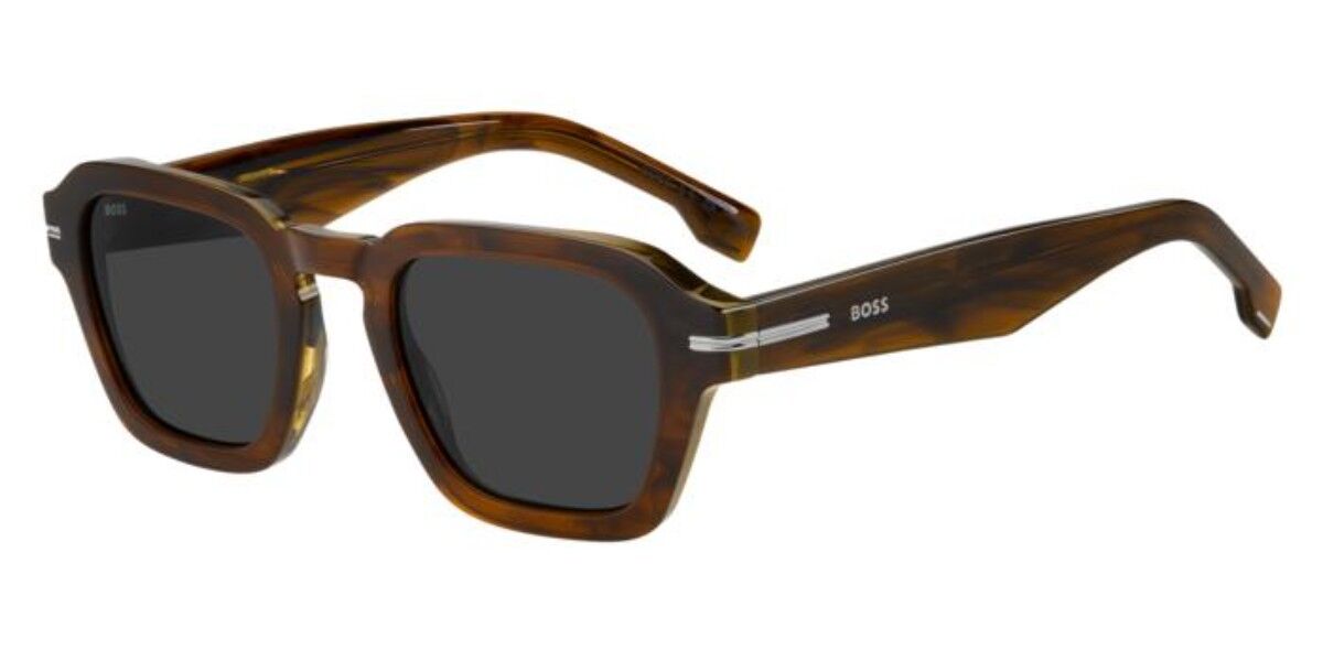 BOSS 1853/S EX4/IR, Brown frame, Solid Dark Grey lenses