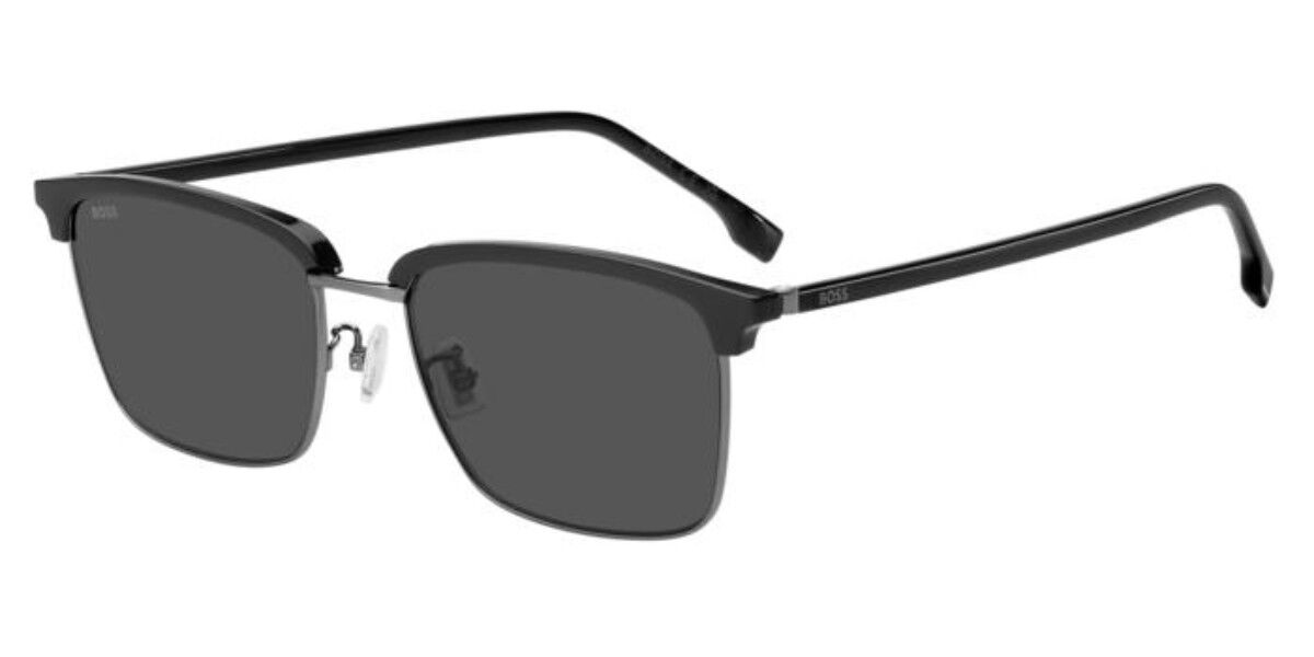 BOSS 1929/F/S Asian Fit ANS/IR, Solid Dark Grey lenses