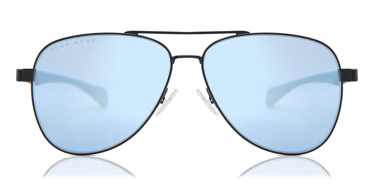 BOSS Boss 1077/S FLL/3J, Blue frame, Blue Mirror lenses