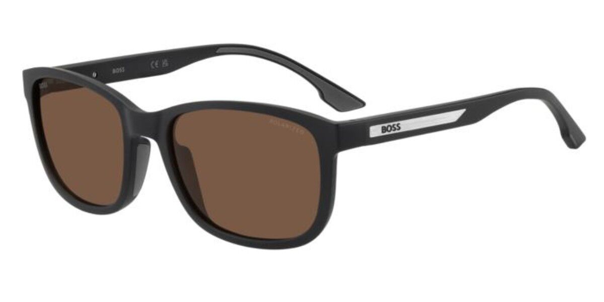 BOSS 1905/G/S Asian Fit Polarized 807/47, Black frame, Brown lenses