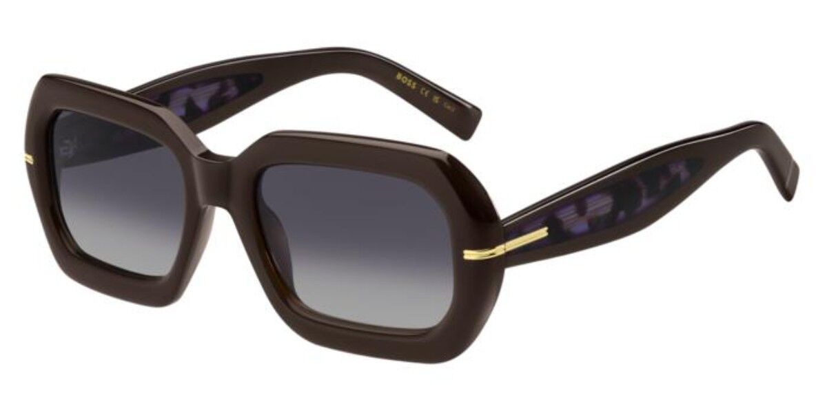 BOSS 1732/G/S Asian Fit 09Q/DG, Brown frame, Double Gradient Grey lenses