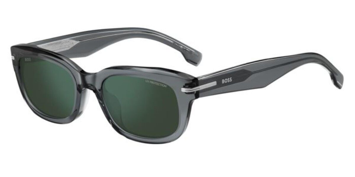 BOSS 1793/F/S Asian Fit KB7/MT, Grey frame, Green Mirror lenses