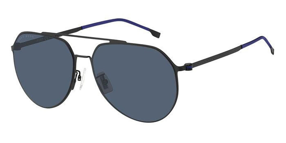 BOSS Boss 1404/F/SK Asian Fit 003/KU, Black frame, Blue lenses