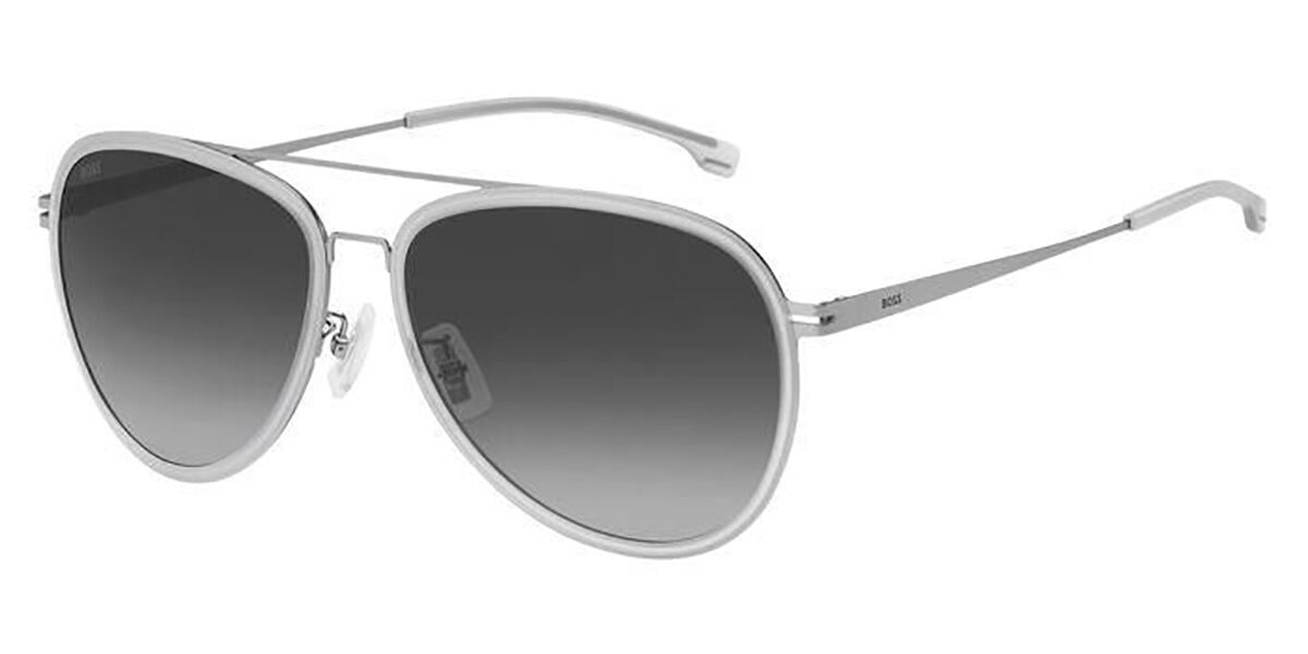 BOSS Boss 1466/F/SK Asian Fit R81/9O, Silver frame, Gradient Dark Grey lenses