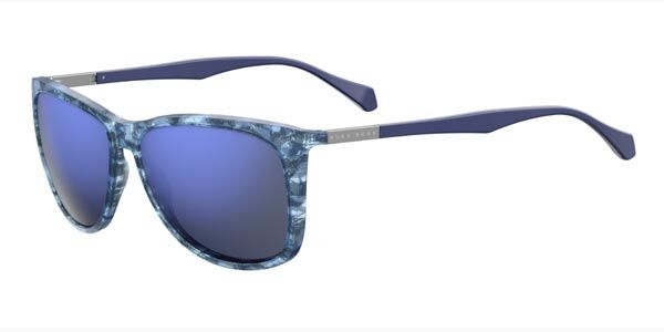 BOSS Boss 0823/S YX2/XT, Tortoiseshell frame, Blue Mirror lenses