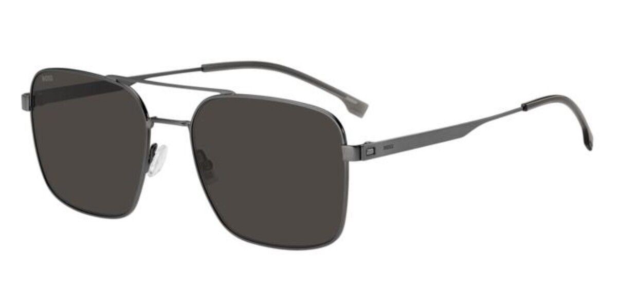 BOSS 1695/S KJ1/IR, Silver frame, Solid Dark Grey lenses