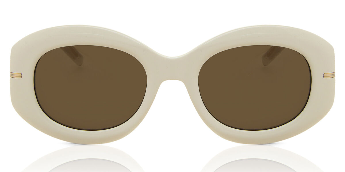 BOSS Boss 1521/S SZJ/70, White frame, Dark Brown lenses