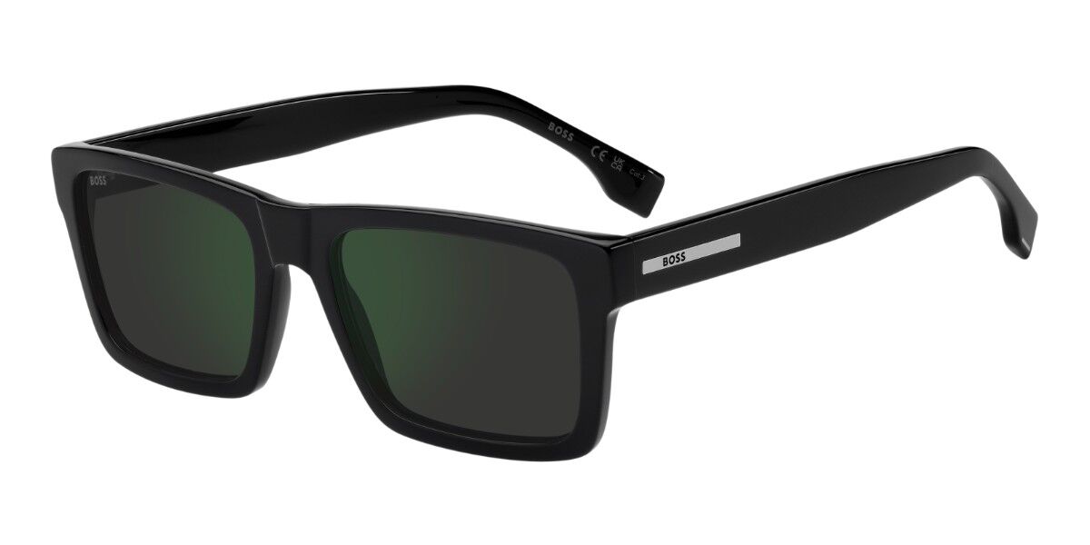 BOSS 1983/S 807/I8, Black frame, Grey Green Mirror lenses
