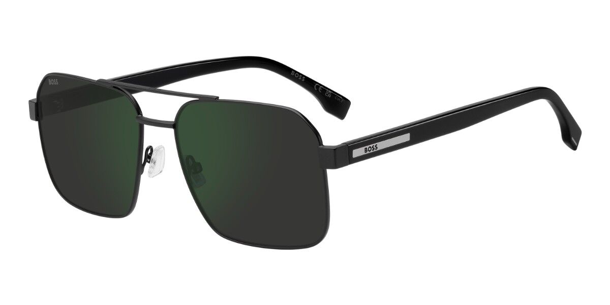 BOSS 1985/S 003/I8, Black frame, Grey Green Mirror lenses