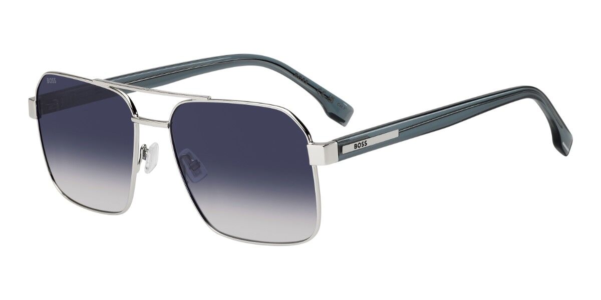 BOSS 1985/S 010/08, Silver frame, Gradient Blue lenses