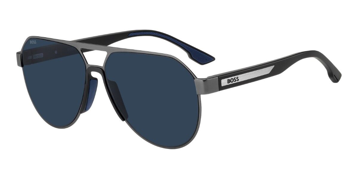 BOSS 1989/S R80/KU, Silver frame, Blue lenses
