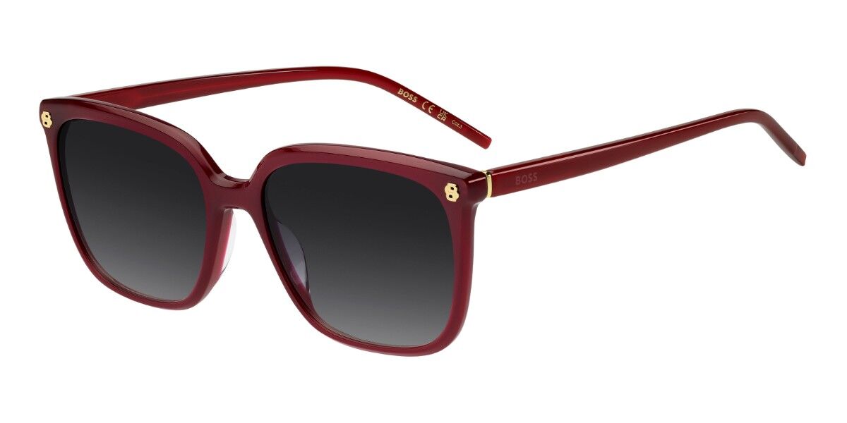 BOSS 2016/G/S Asian Fit LHF/9O, Burgundy frame, Gradient Grey lenses