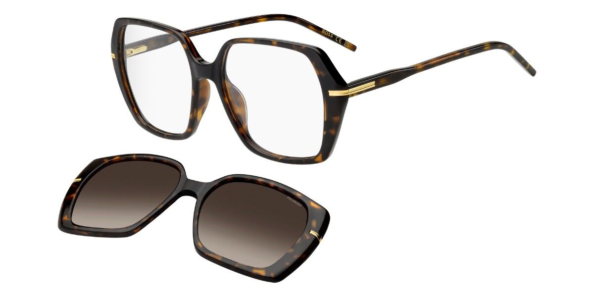 BOSS 2020/G/C Asian Fit with Clip-On 086/LA, Tortoiseshell frame