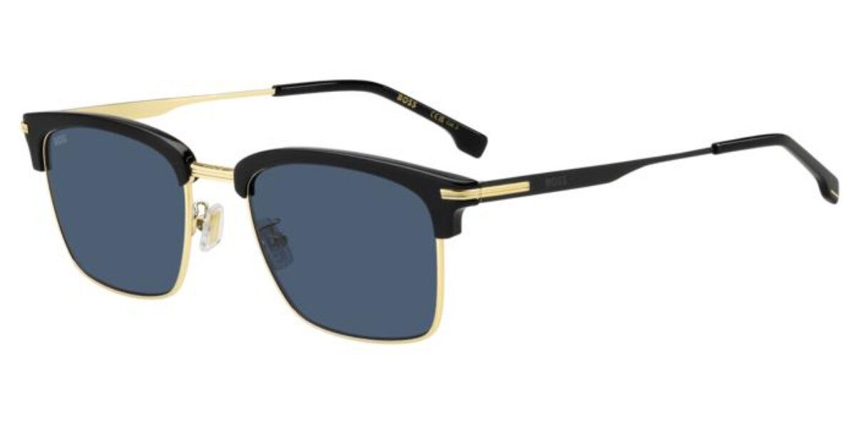 BOSS 1888/G/S Asian Fit 2M2/KU, Black frame, Solid Dark Blue lenses