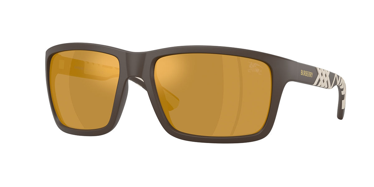 Burberry BE4483 42345A, Brown frame, Brown Mirror Gold lenses