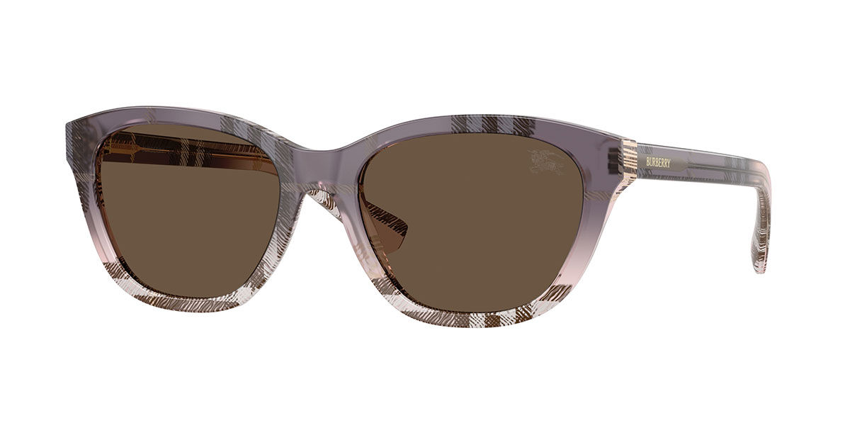 Burberry BE4486 422073, Purple frame, Solid Brown lenses