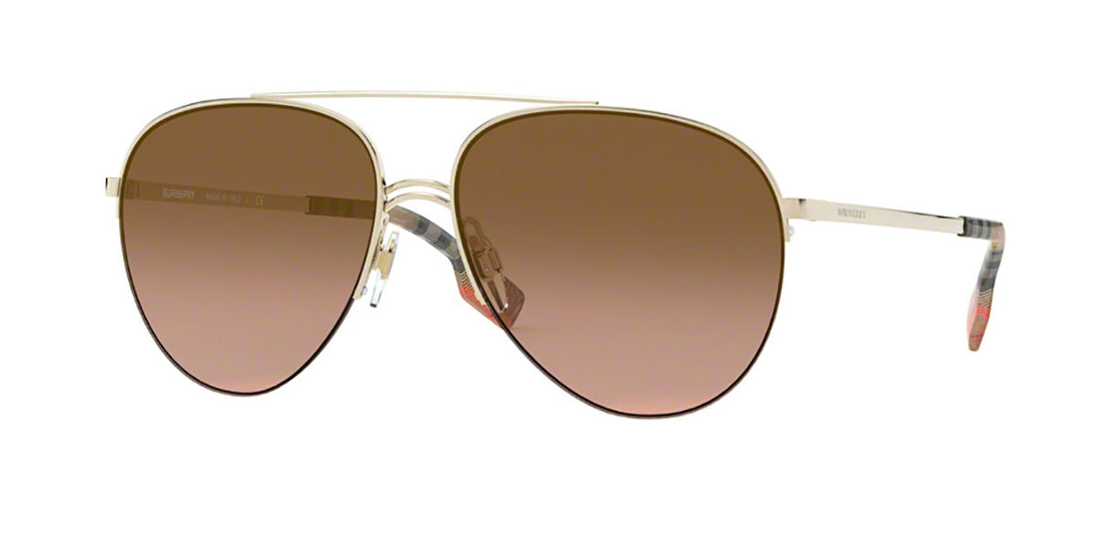 Burberry BE3113 FERRY 110913, Gold frame, Brown Gradient lenses