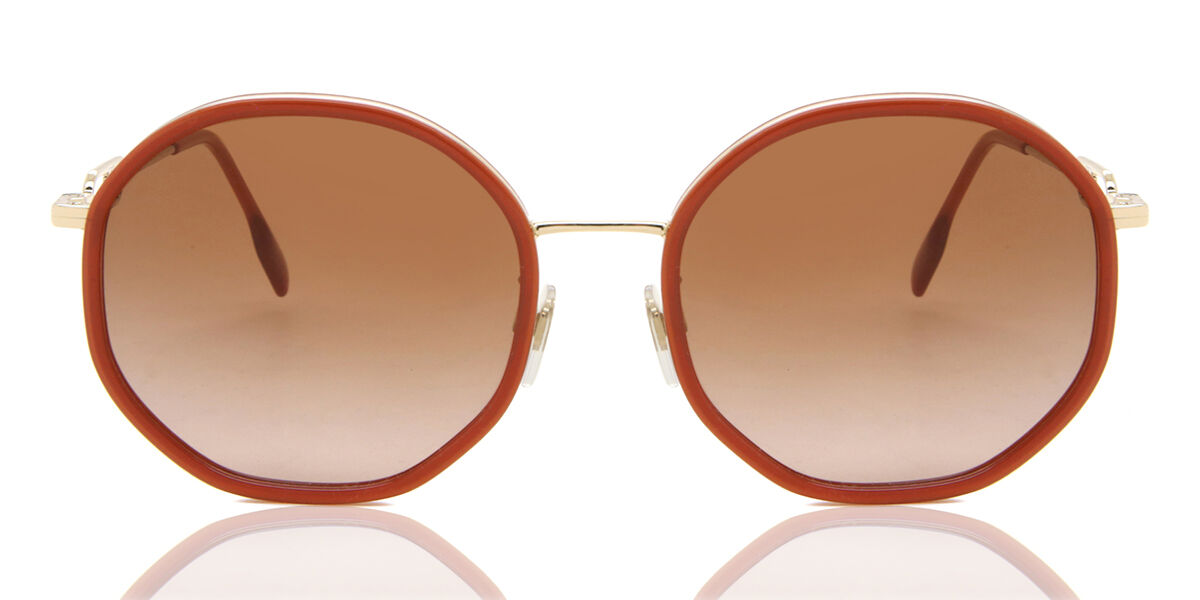 Burberry BE3127D Asian Fit 134113, Red frame, Grey lenses