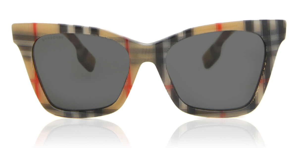 Burberry BE4346 ELSA 394487, Brown frame, Dark Grey lenses
