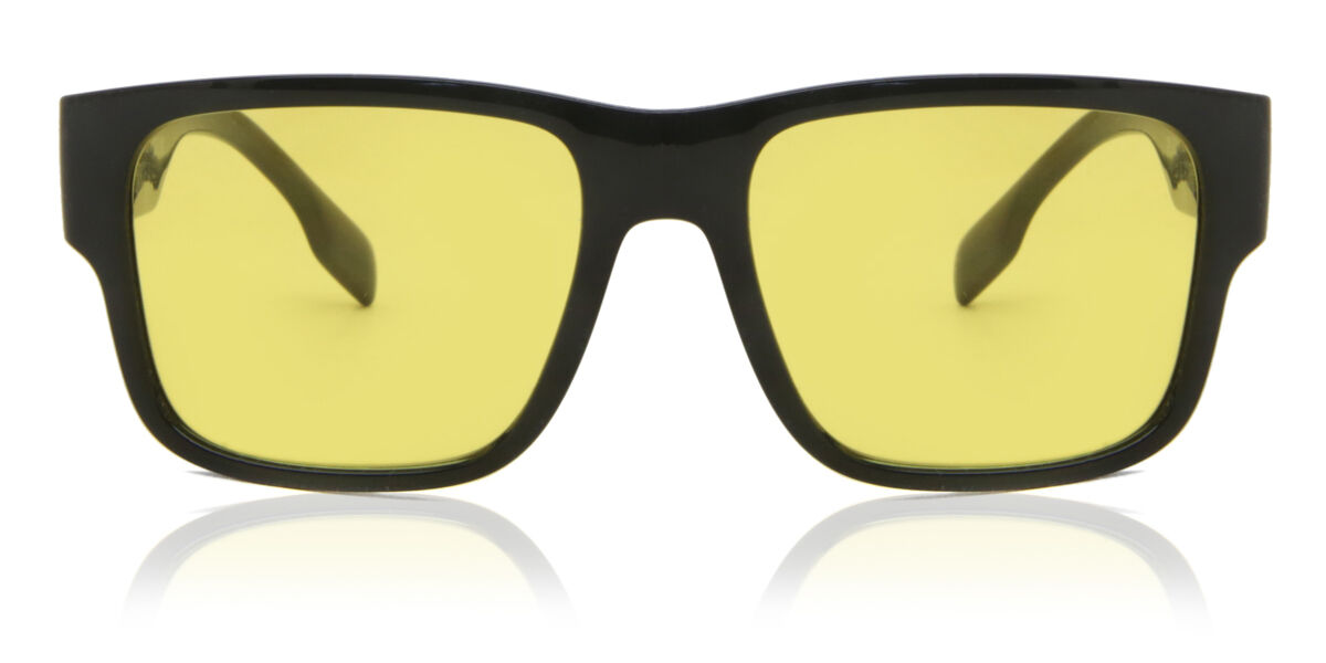 Burberry BE4358 KNIGHT 300185, Black frame, Yellow lenses