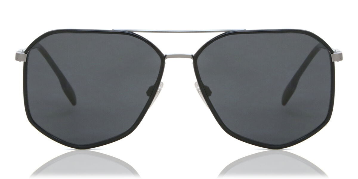 Burberry BE3139 OZWALD 114487, Black frame, Dark Grey lenses