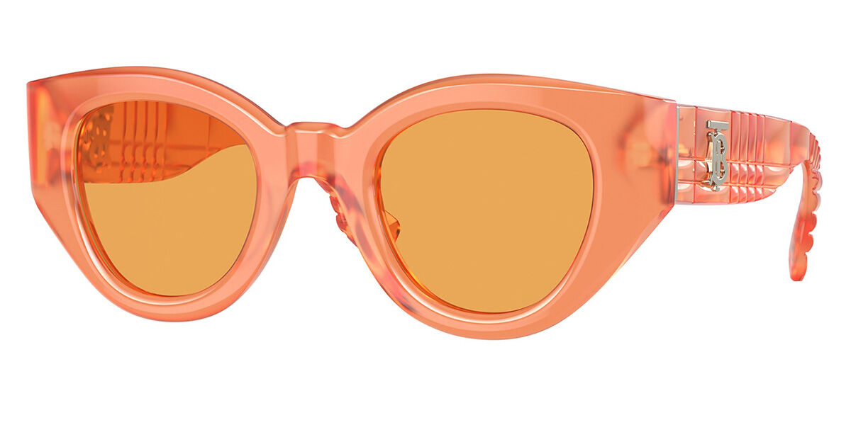 Burberry BE4390 MEADOW 4068/7, Clear frame, Orange lenses