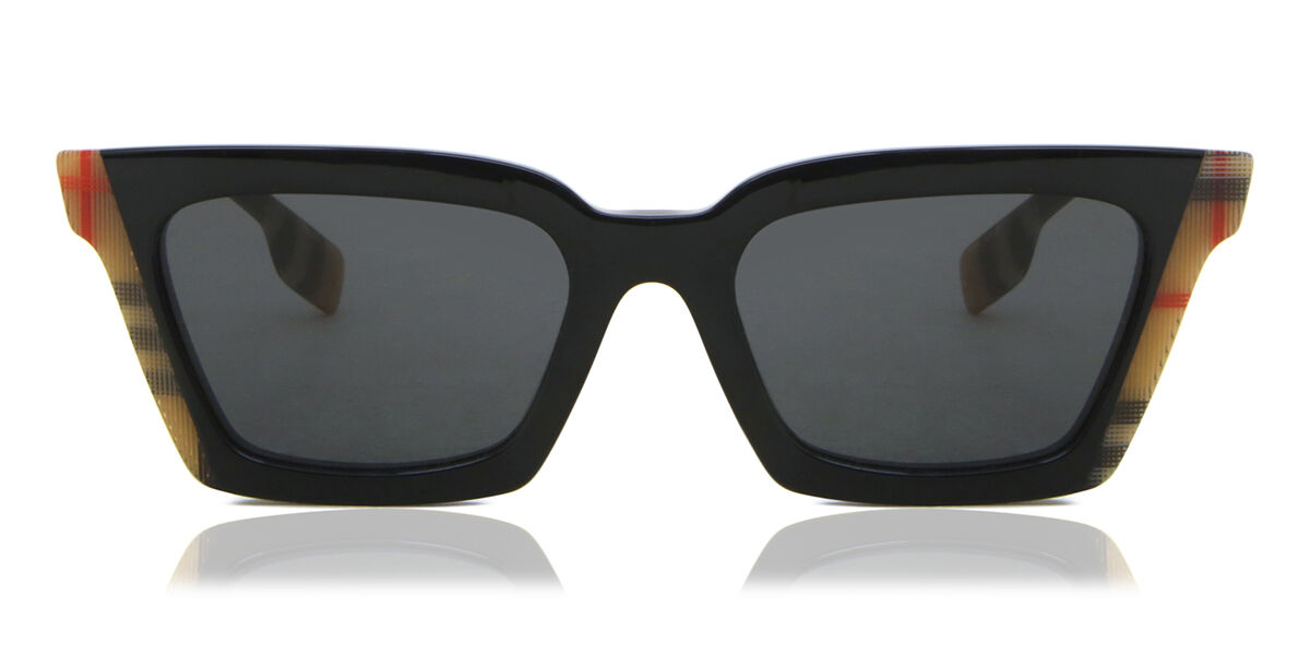 Burberry BE4392U BRIAR Asian Fit 405587, Black frame, Dark Grey lenses