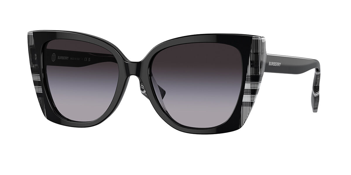 Burberry BE4393 MERYL 40518G, Black frame, Gradient Grey lenses