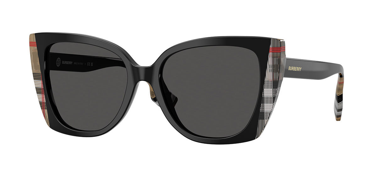 Burberry BE4393 MERYL 405587, Black frame, Dark Grey lenses