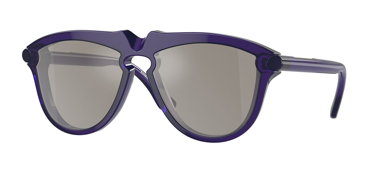 Burberry BE4417U 41056G, Purple frame, Light Grey Silver Mirror lenses