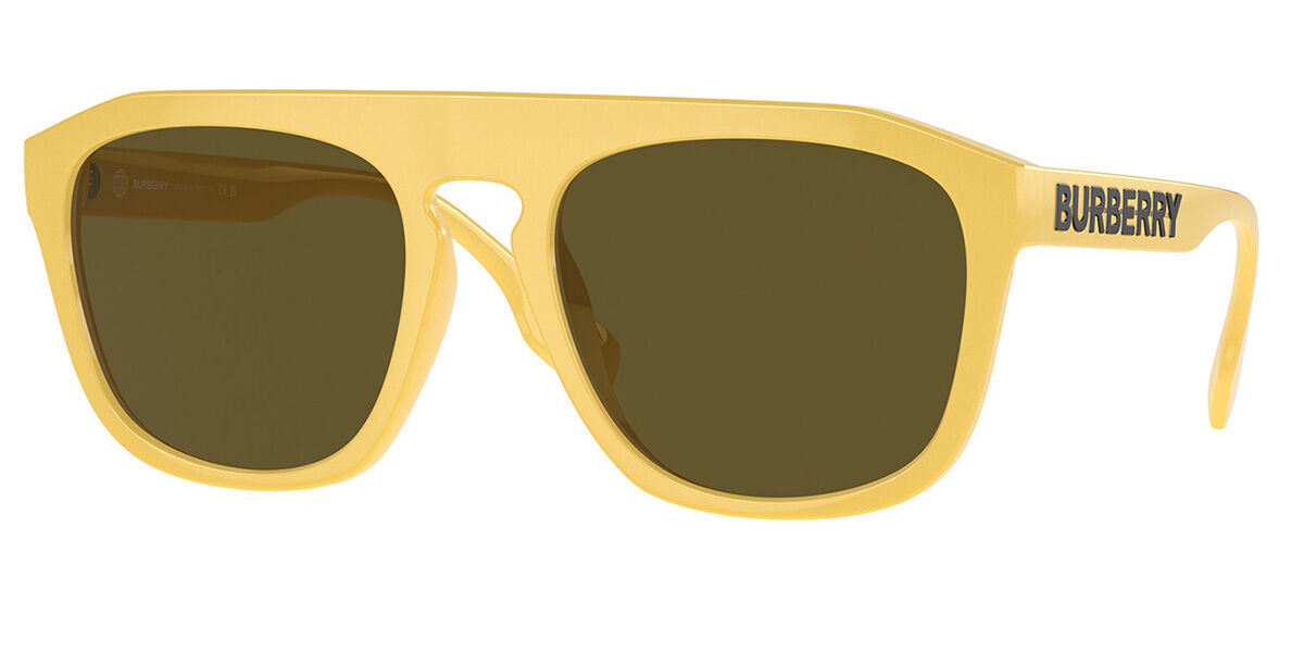 Burberry BE4396U WREN 407073, Yellow frame, Brown lenses