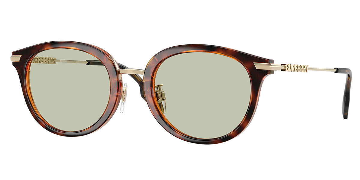 Burberry BE4398D KELSEY Asian Fit 3002/2, Tortoiseshell frame, Light Green lenses