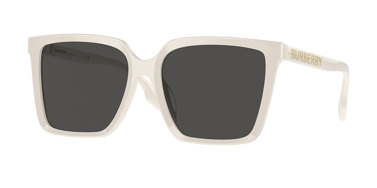 Burberry BE4411D Asian Fit 410087, White frame, Dark Grey lenses