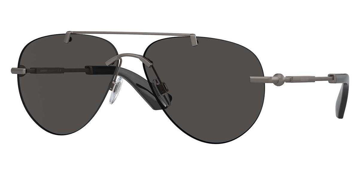 Burberry BE3151 131687, Silver frame, Dark Grey lenses