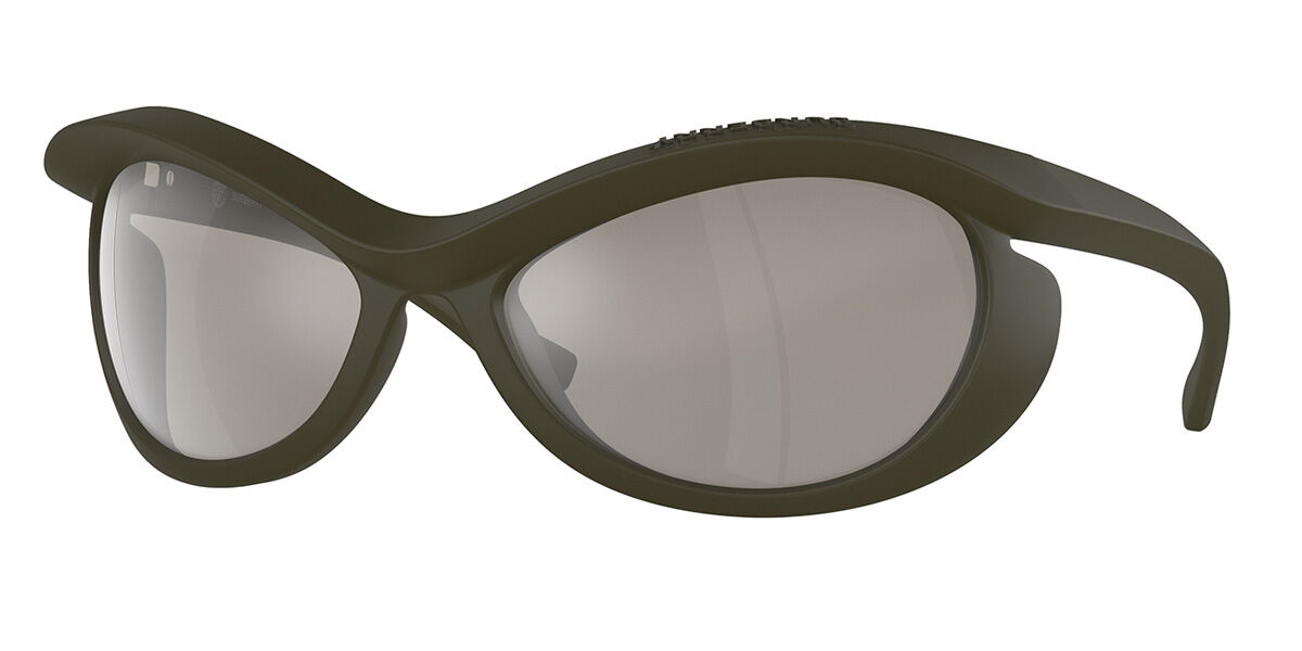 Burberry BE4428U 41096G, Green frame, Light Grey Silver Mirror lenses