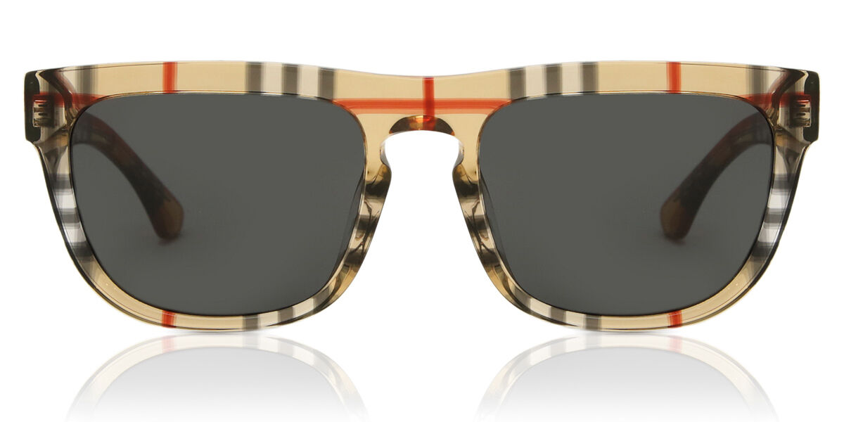 Burberry BE4431U 412287, Brown frame, Dark Grey lenses