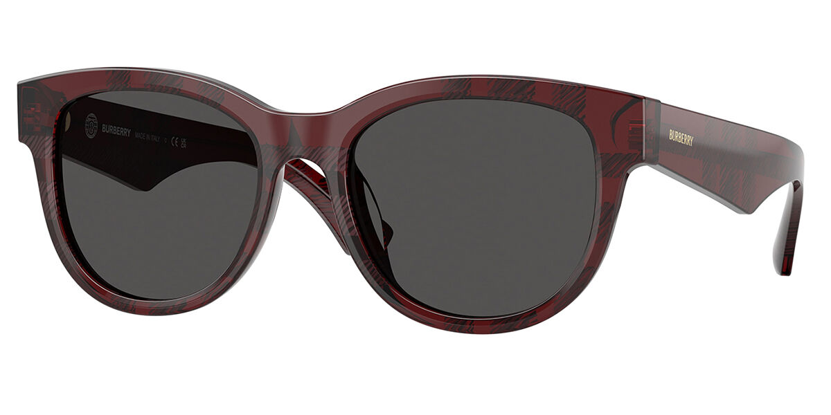 Burberry BE4432U 411587, Red frame, Dark Grey lenses