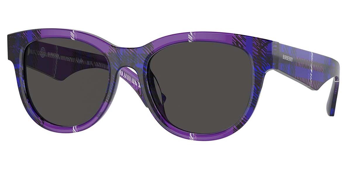 Burberry BE4432U 411387, Purple frame, Dark Grey lenses