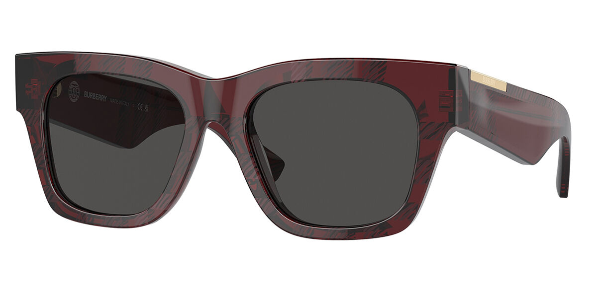 Burberry BE4424 411587, Red frame, Dark Grey lenses