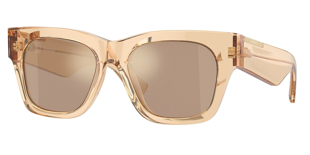 Burberry BE4424F Asian Fit 40635A, Brown frame, Light Brown Mirror Flash Gold lenses
