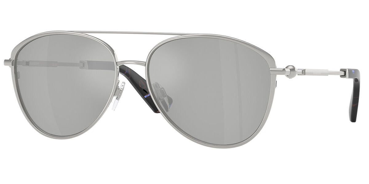 Burberry BE3157 10058V, Silver frame, Silver Mirror lenses