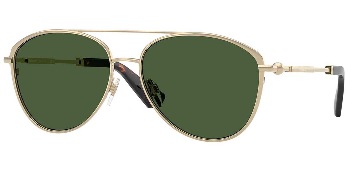 Burberry BE3157 110971, Gold frame, Dark Green lenses
