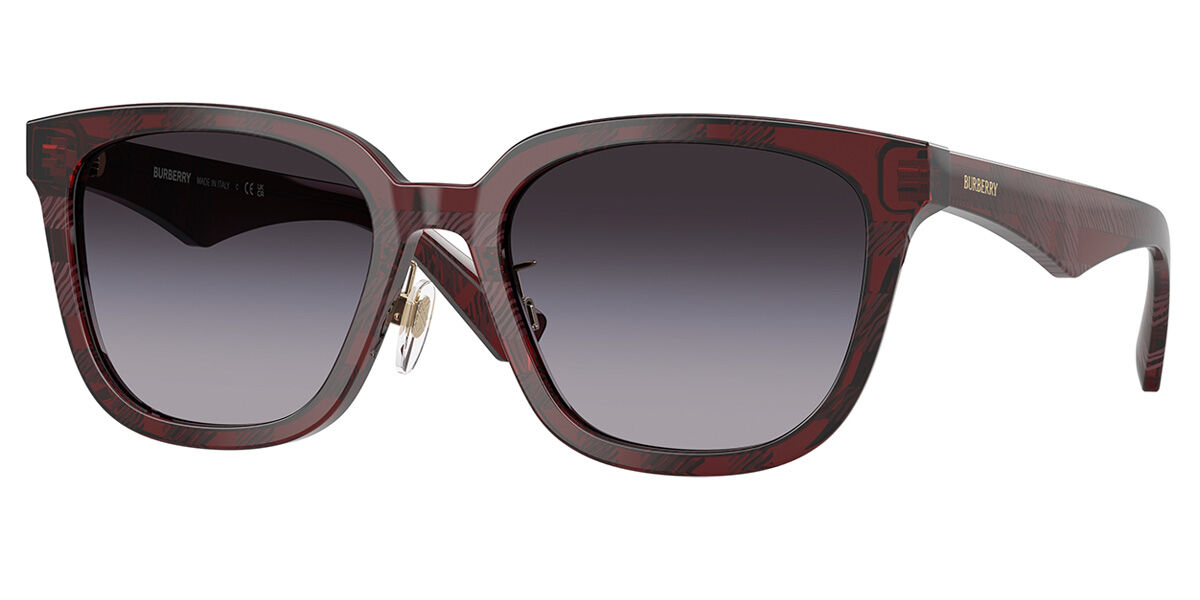 Burberry BE4446D Asian Fit 41158G, Red frame, Gradient Grey lenses
