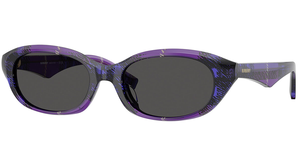Burberry BE4447D Asian Fit 411387, Purple frame, Dark Grey lenses