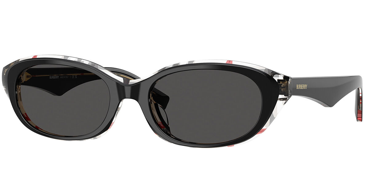 Burberry BE4447D Asian Fit 412187, Black frame, Dark Grey lenses