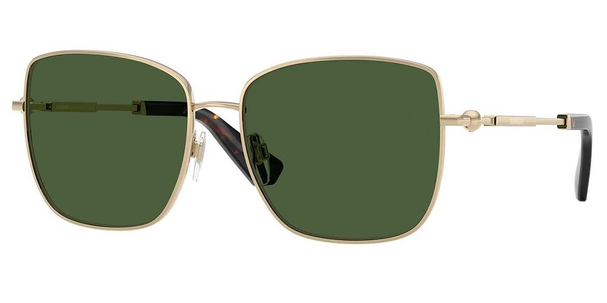 Burberry BE3158 110971, Gold frame, Dark Green lenses
