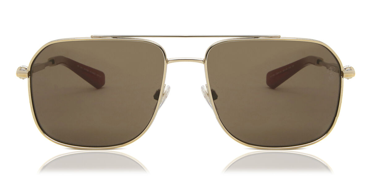 Burberry BE3159 135573, Gold frame, Brown lenses