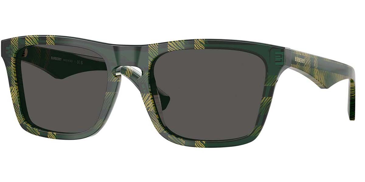 Burberry BE4434F Asian Fit 412587, Green frame, Dark Grey lenses