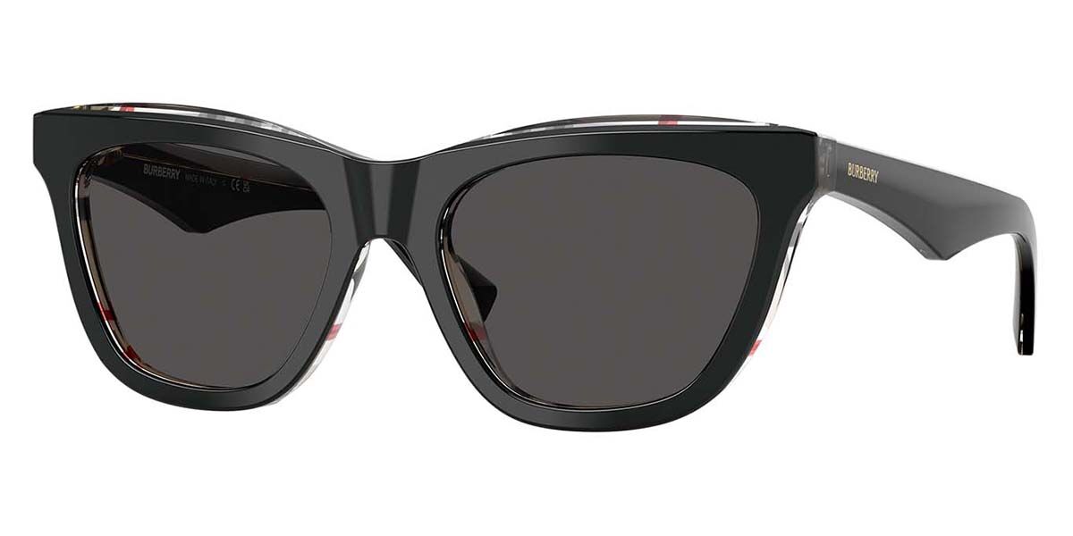 Burberry BE4435F Asian Fit 412187, Black frame, Dark Grey lenses